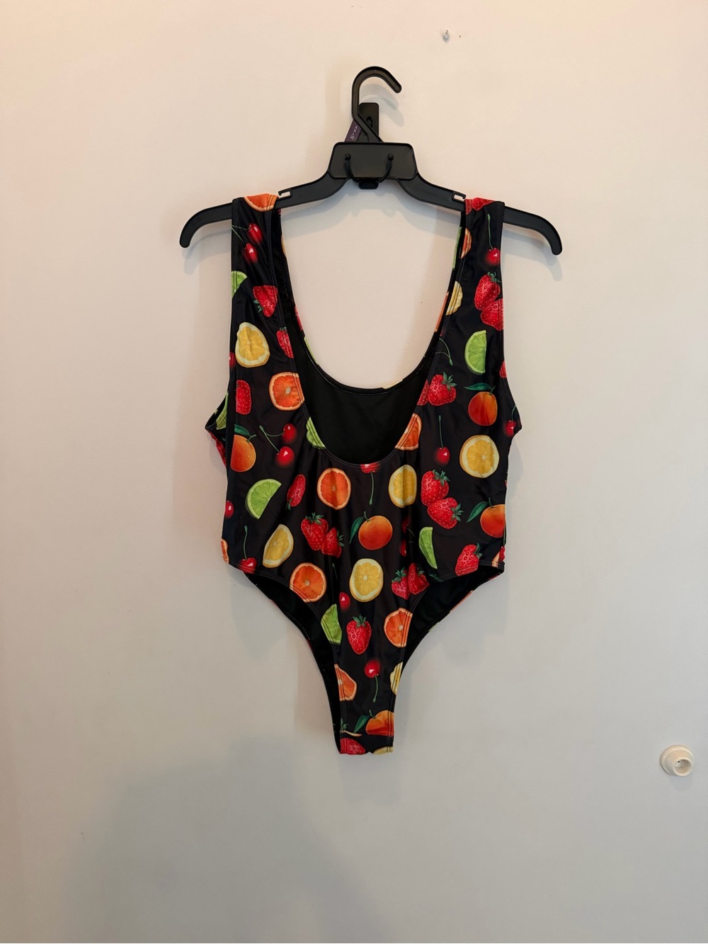 Sugar Thrillz Black Fruit Print One-Piece Swimsuit - Picture 6 of 6